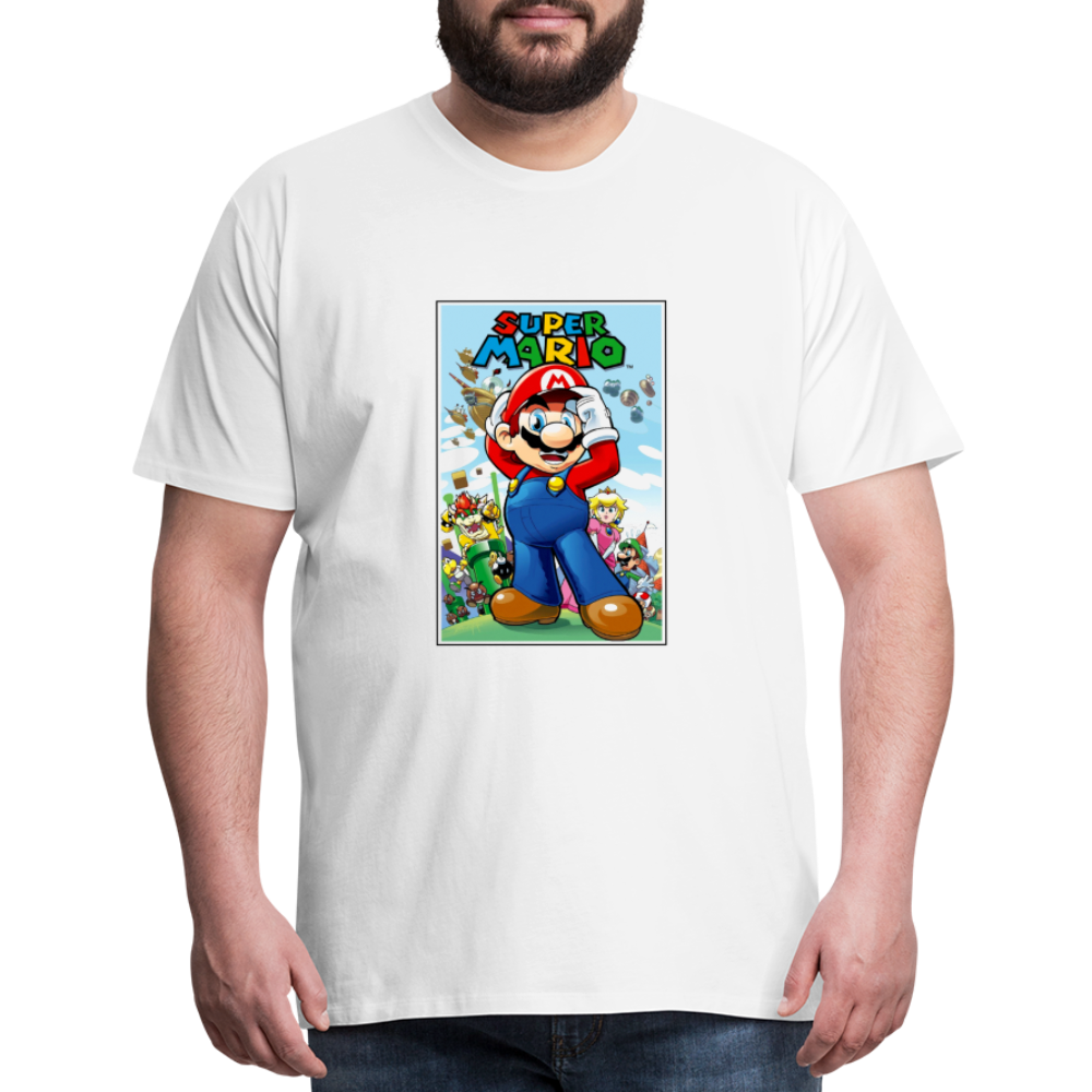 SUPER mario 6 Men's Premium T-Shirt - white