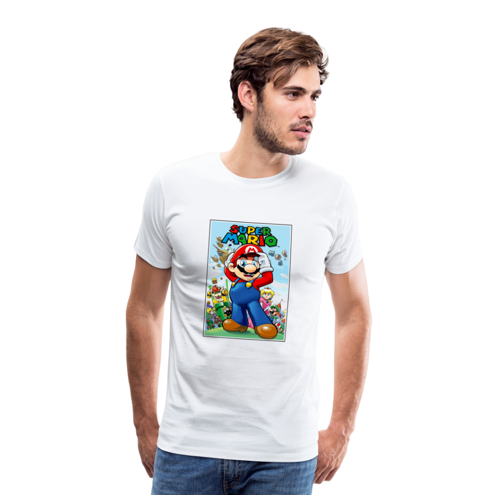 SUPER mario 6 Men's Premium T-Shirt - white