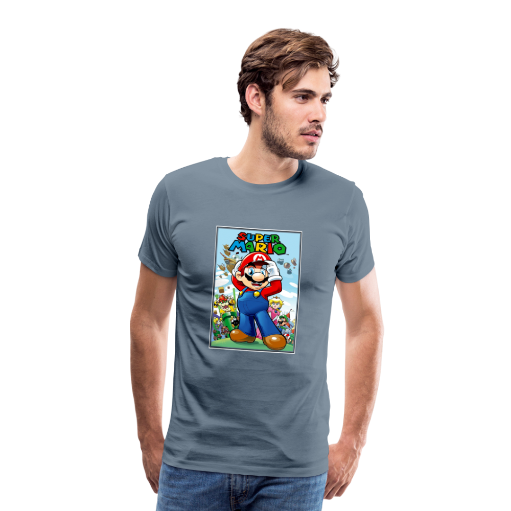 SUPER mario 6 Men's Premium T-Shirt - steel blue
