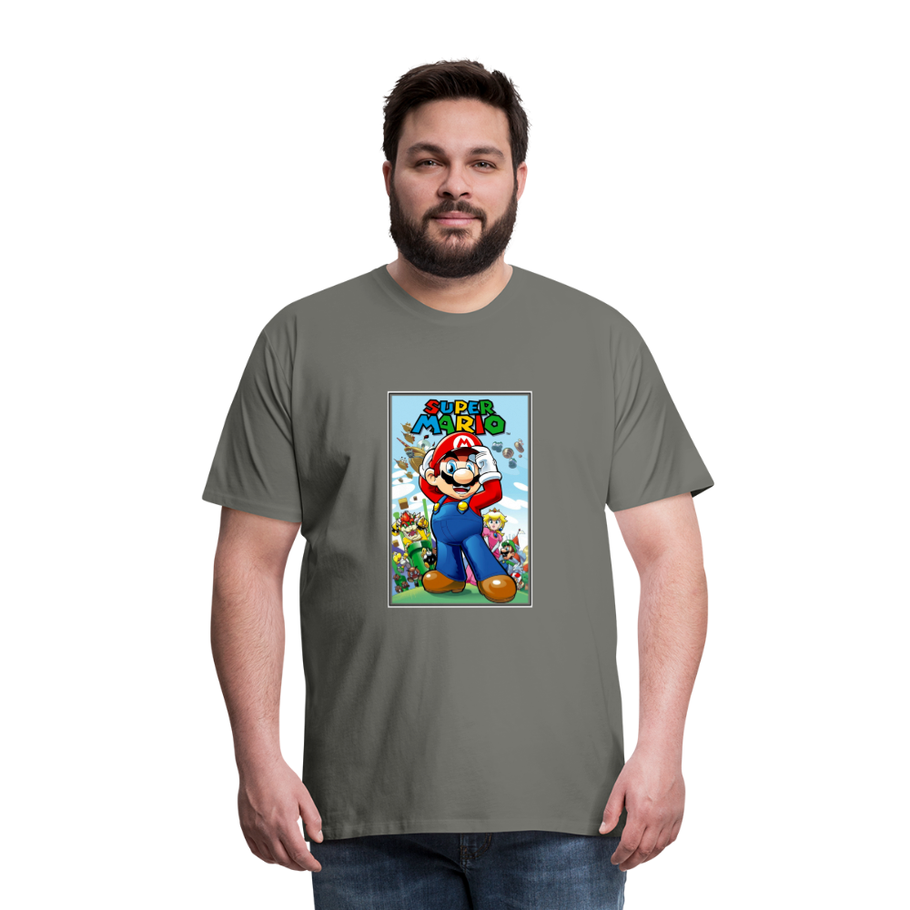 SUPER mario 6 Men's Premium T-Shirt - asphalt gray