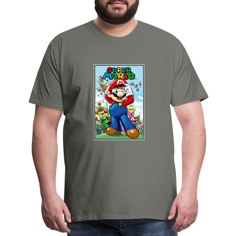 SUPER mario 6 Men's Premium T-Shirt - asphalt gray