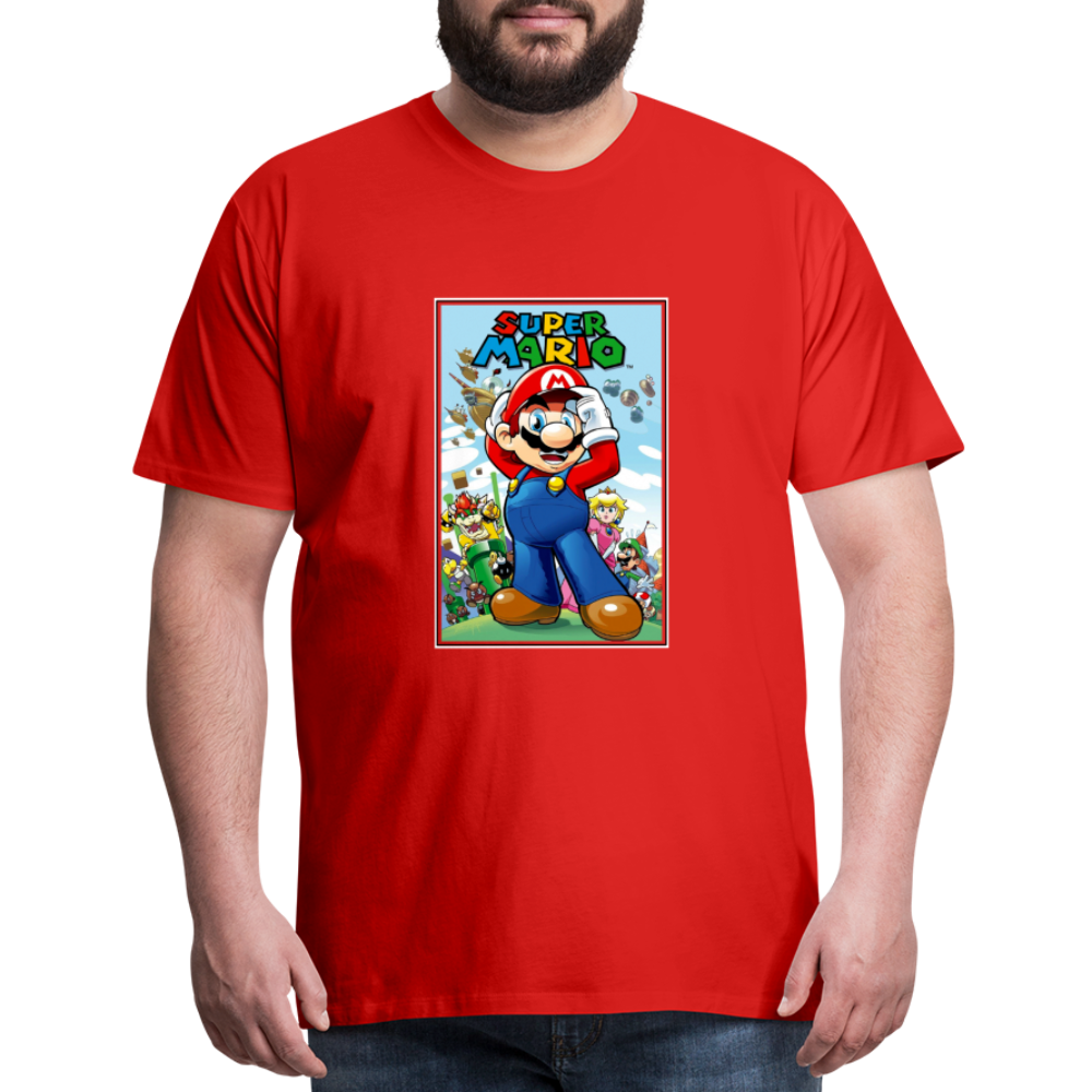 SUPER mario 6 Men's Premium T-Shirt - red