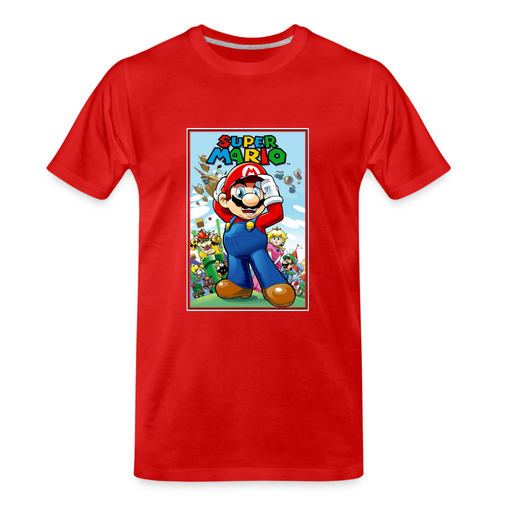 SUPER mario 6 Men's Premium T-Shirt - red