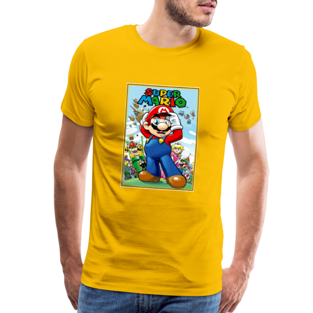 SUPER mario 6 Men's Premium T-Shirt - sun yellow