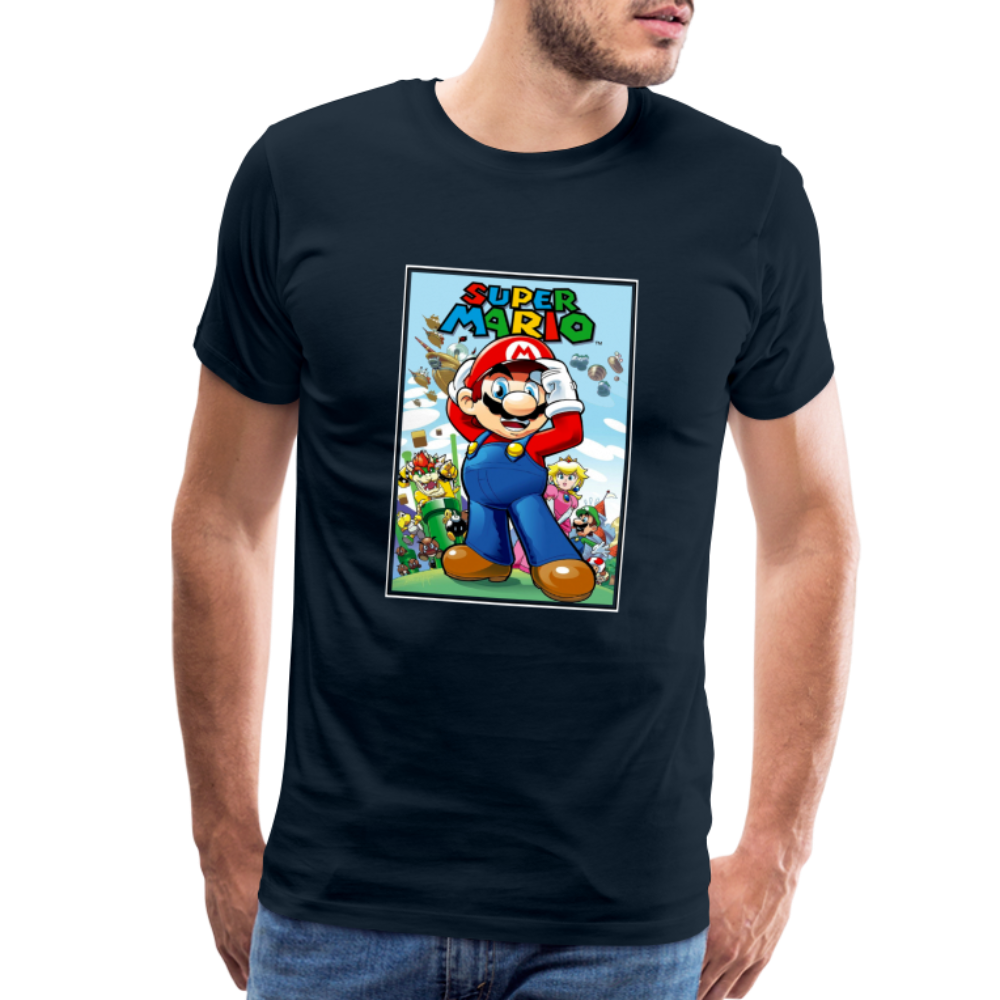 SUPER mario 6 Men's Premium T-Shirt - deep navy