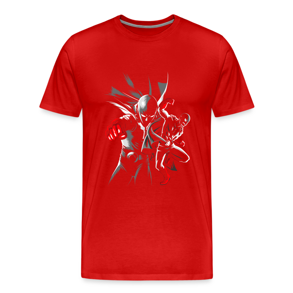 Saitama One Punch Man 1 Men's Premium T-Shirt - red