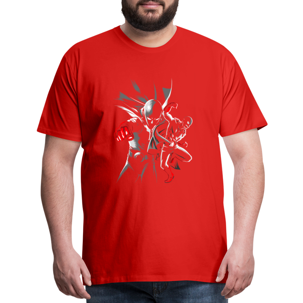 Saitama One Punch Man 1 Men's Premium T-Shirt - red