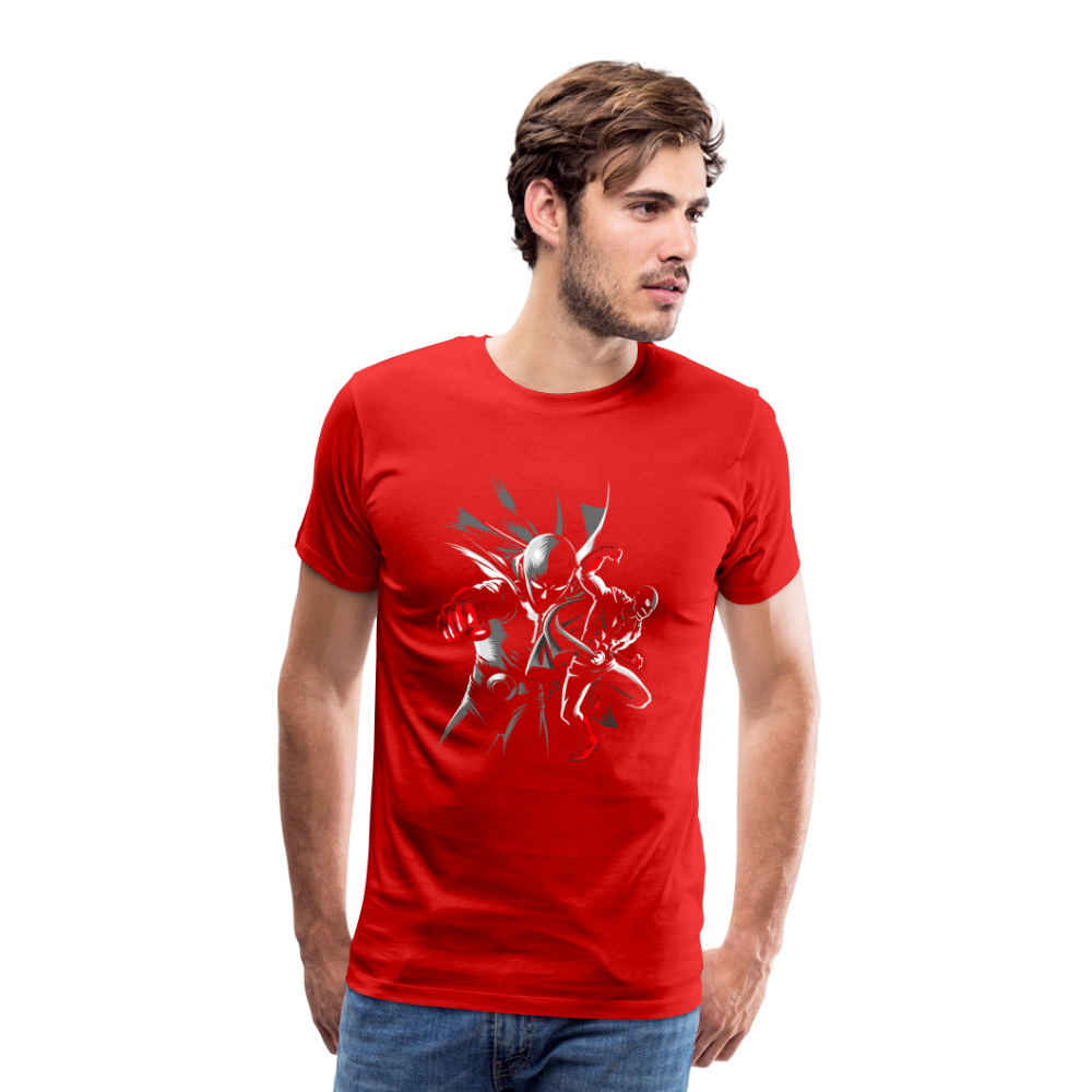 Saitama One Punch Man 1 Men's Premium T-Shirt - red