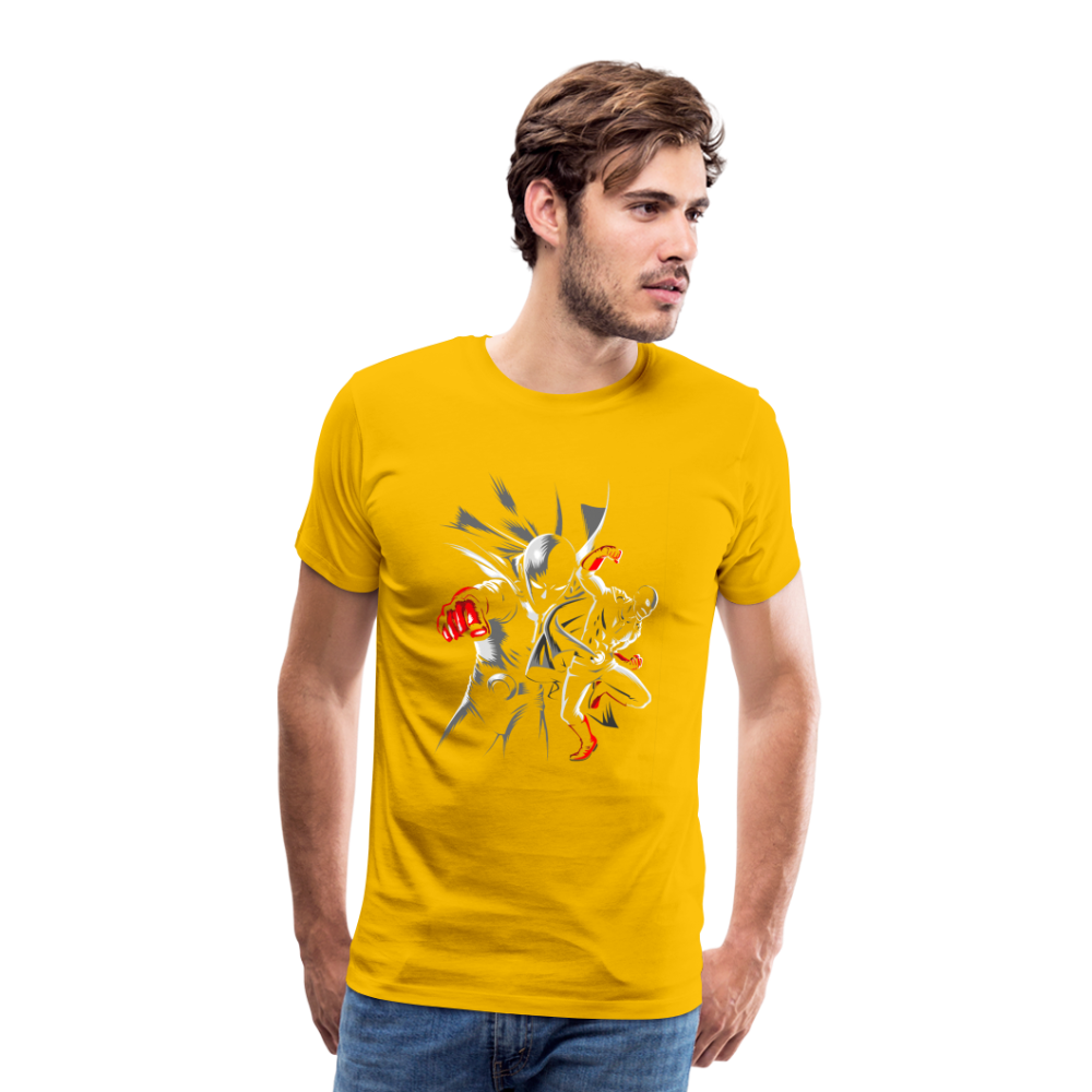Saitama One Punch Man 1 Men's Premium T-Shirt - sun yellow
