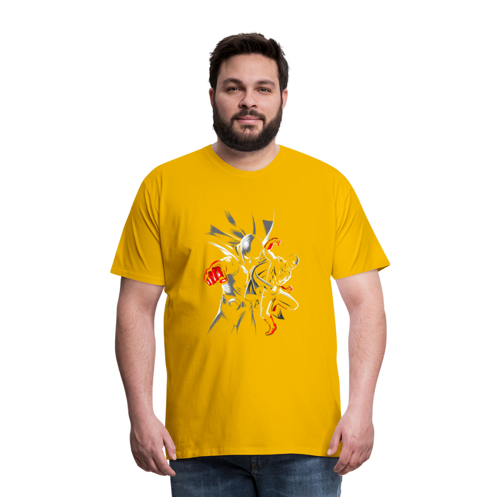 Saitama One Punch Man 1 Men's Premium T-Shirt - sun yellow