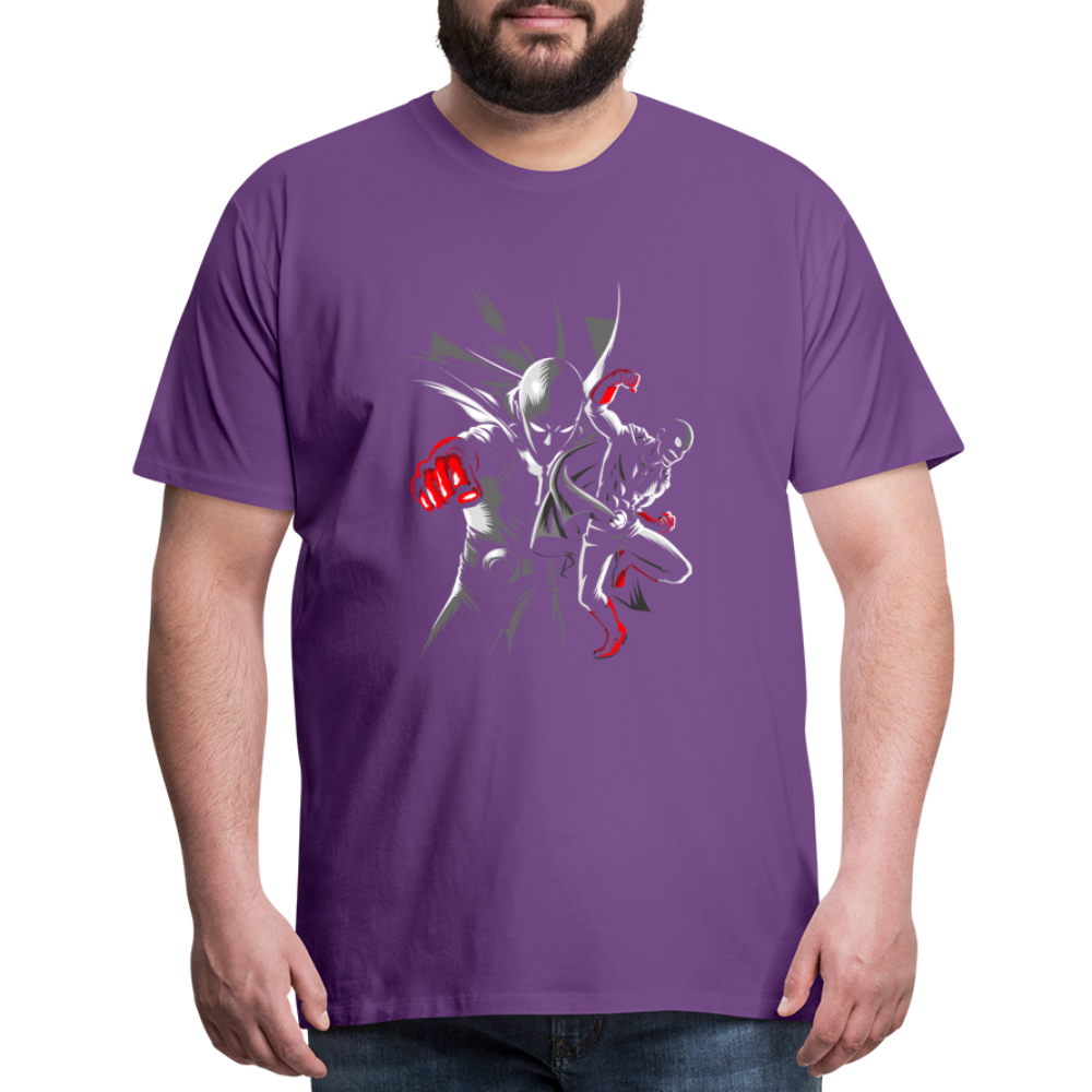 Saitama One Punch Man 1 Men's Premium T-Shirt - purple