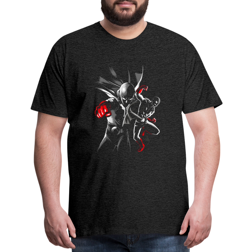 Saitama One Punch Man 1 Men's Premium T-Shirt - charcoal grey