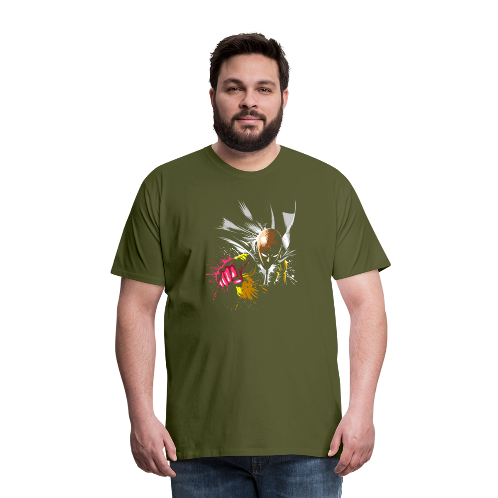 Saitama One Punch Man 2 Men's Premium T-Shirt - olive green