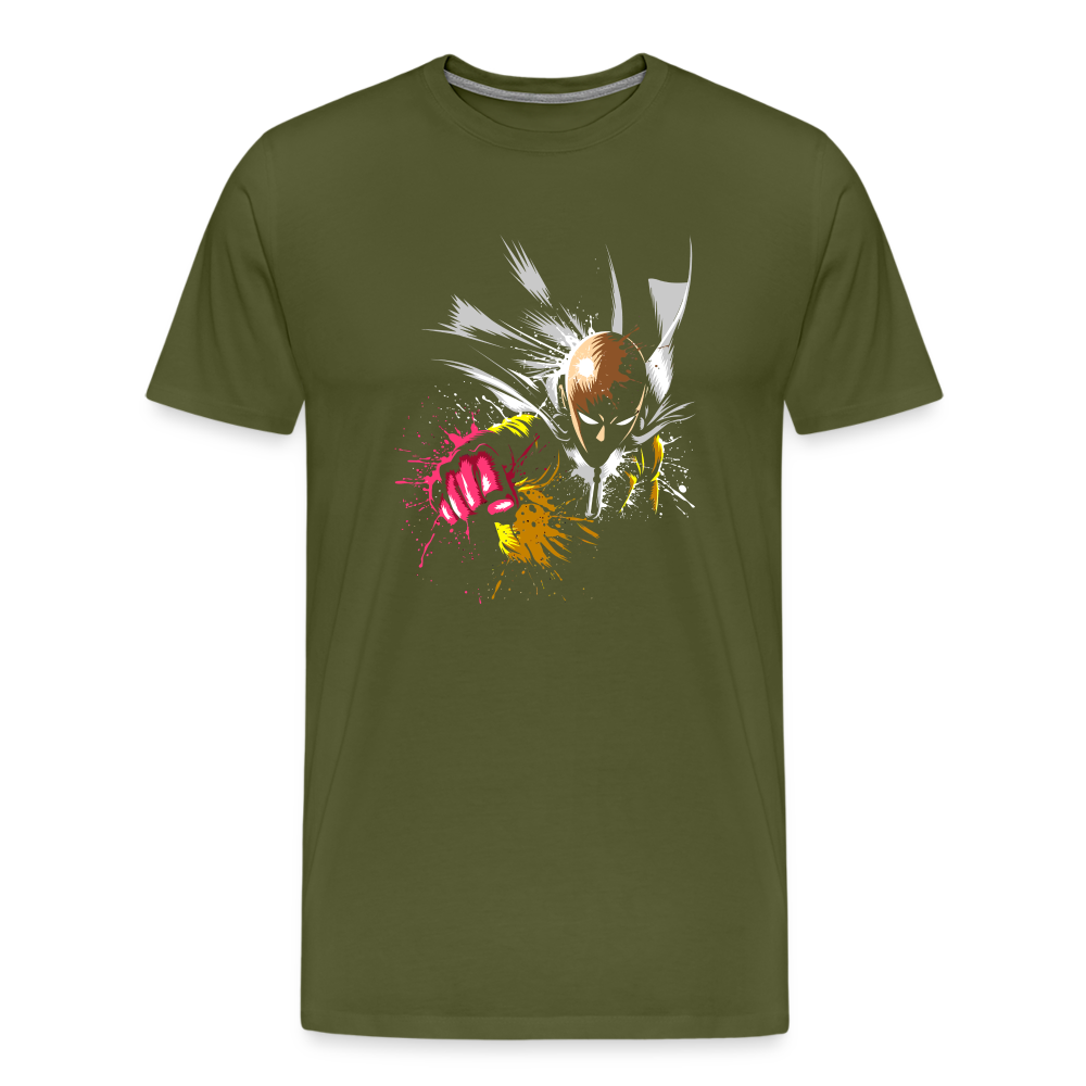 Saitama One Punch Man 2 Men's Premium T-Shirt - olive green