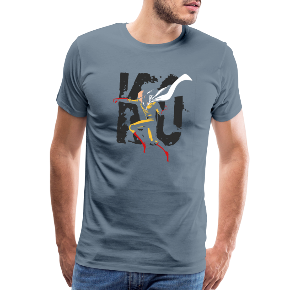 Saitama One Punch Man 3 Men's Premium T-Shirt - steel blue