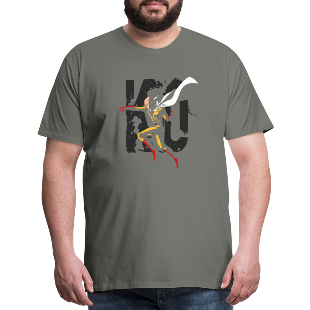 Saitama One Punch Man 3 Men's Premium T-Shirt - asphalt gray