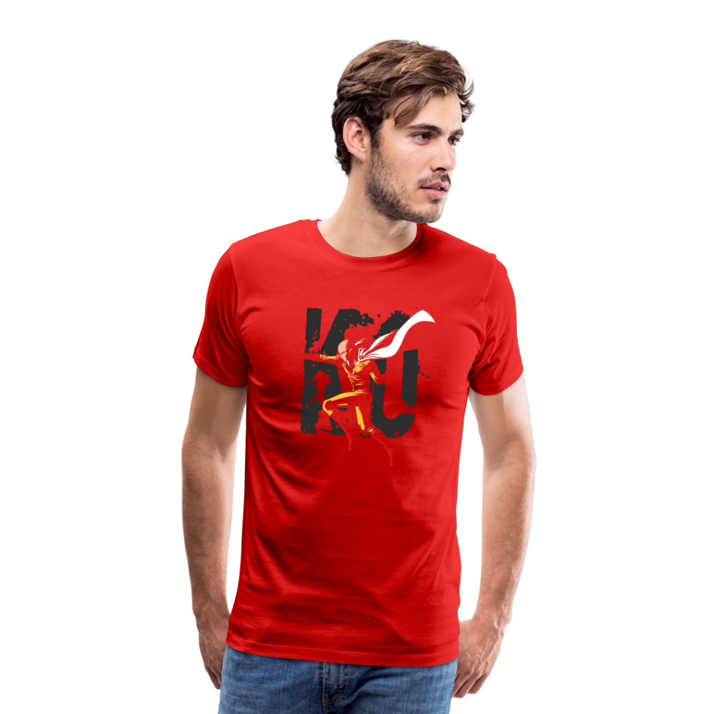 Saitama One Punch Man 3 Men's Premium T-Shirt - red
