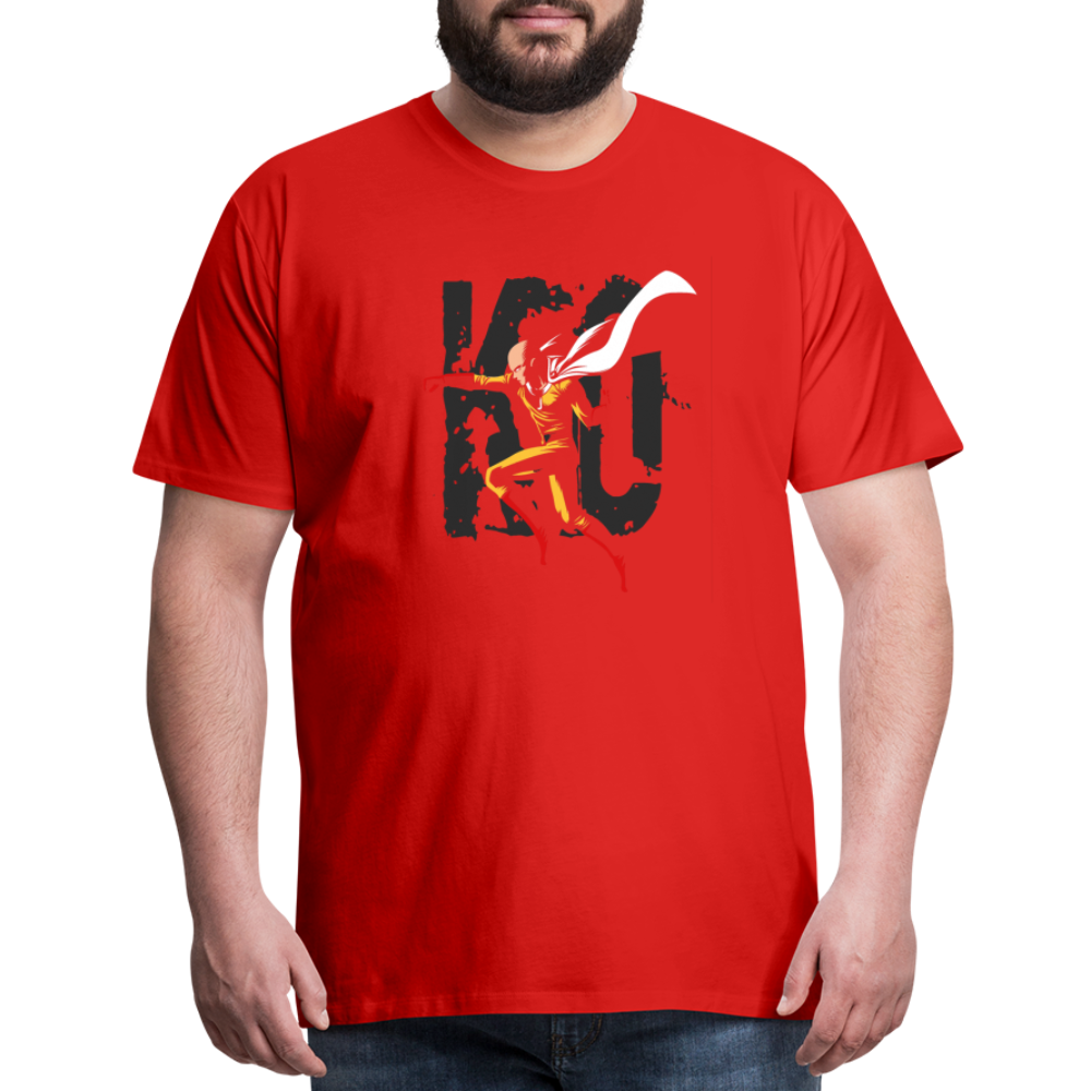 Saitama One Punch Man 3 Men's Premium T-Shirt - red