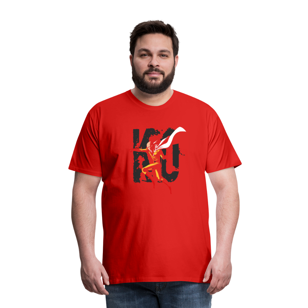 Saitama One Punch Man 3 Men's Premium T-Shirt - red