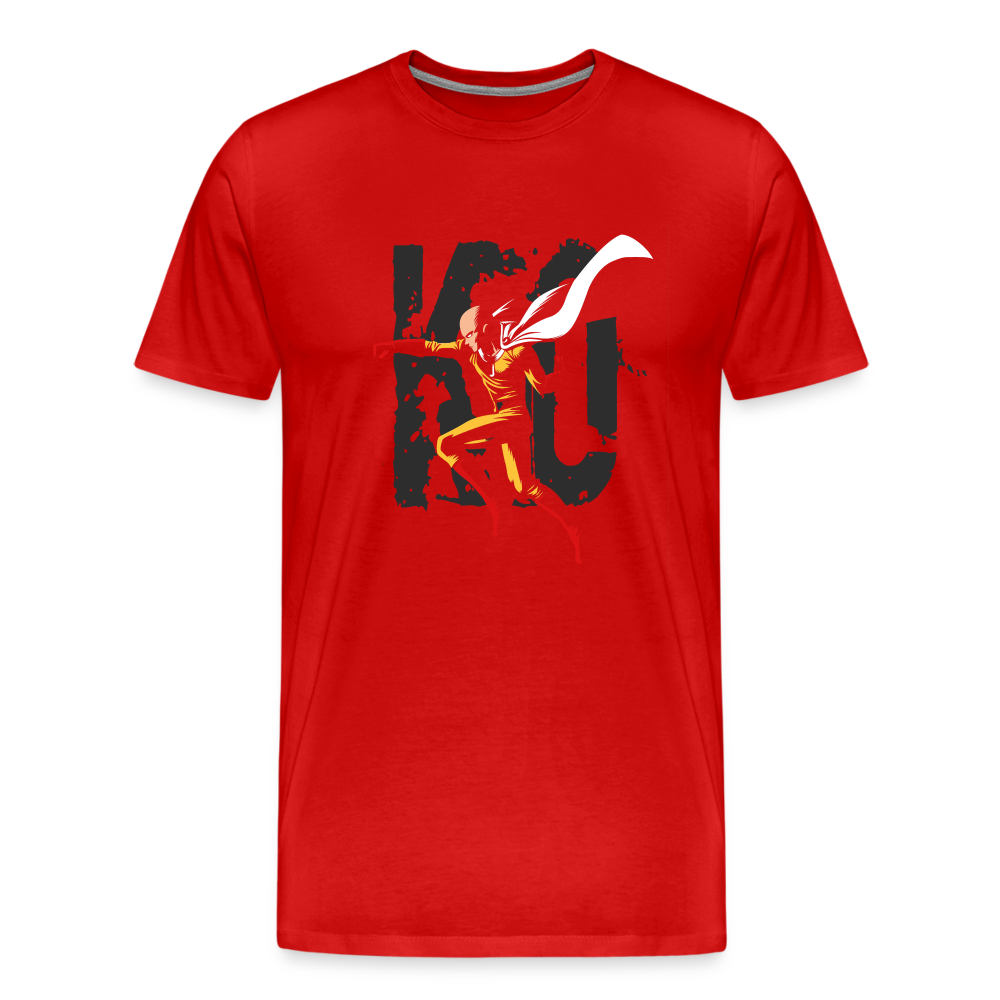 Saitama One Punch Man 3 Men's Premium T-Shirt - red