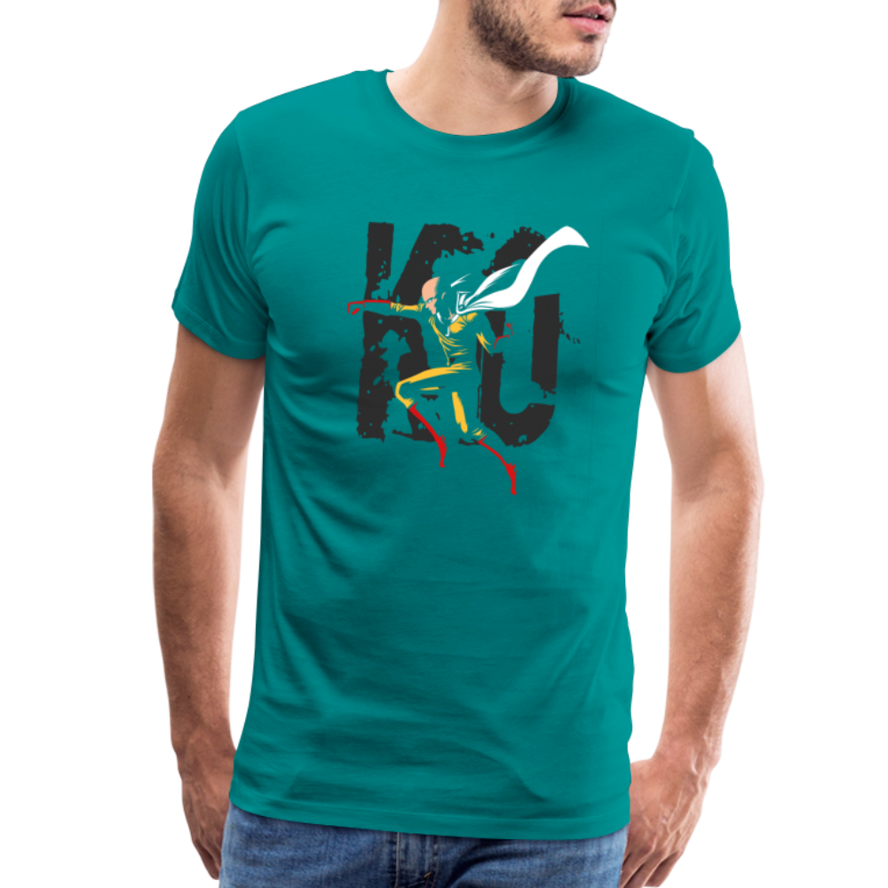 Saitama One Punch Man 3 Men's Premium T-Shirt - teal