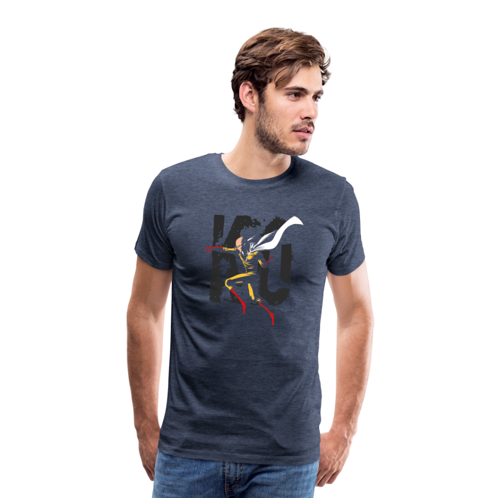 Saitama One Punch Man 3 Men's Premium T-Shirt - heather blue