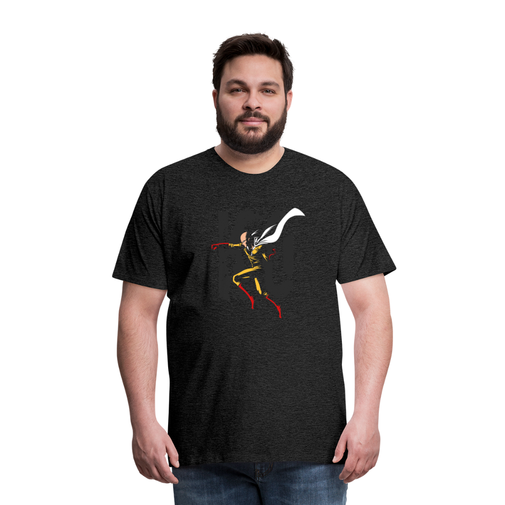 Saitama One Punch Man 3 Men's Premium T-Shirt - charcoal grey