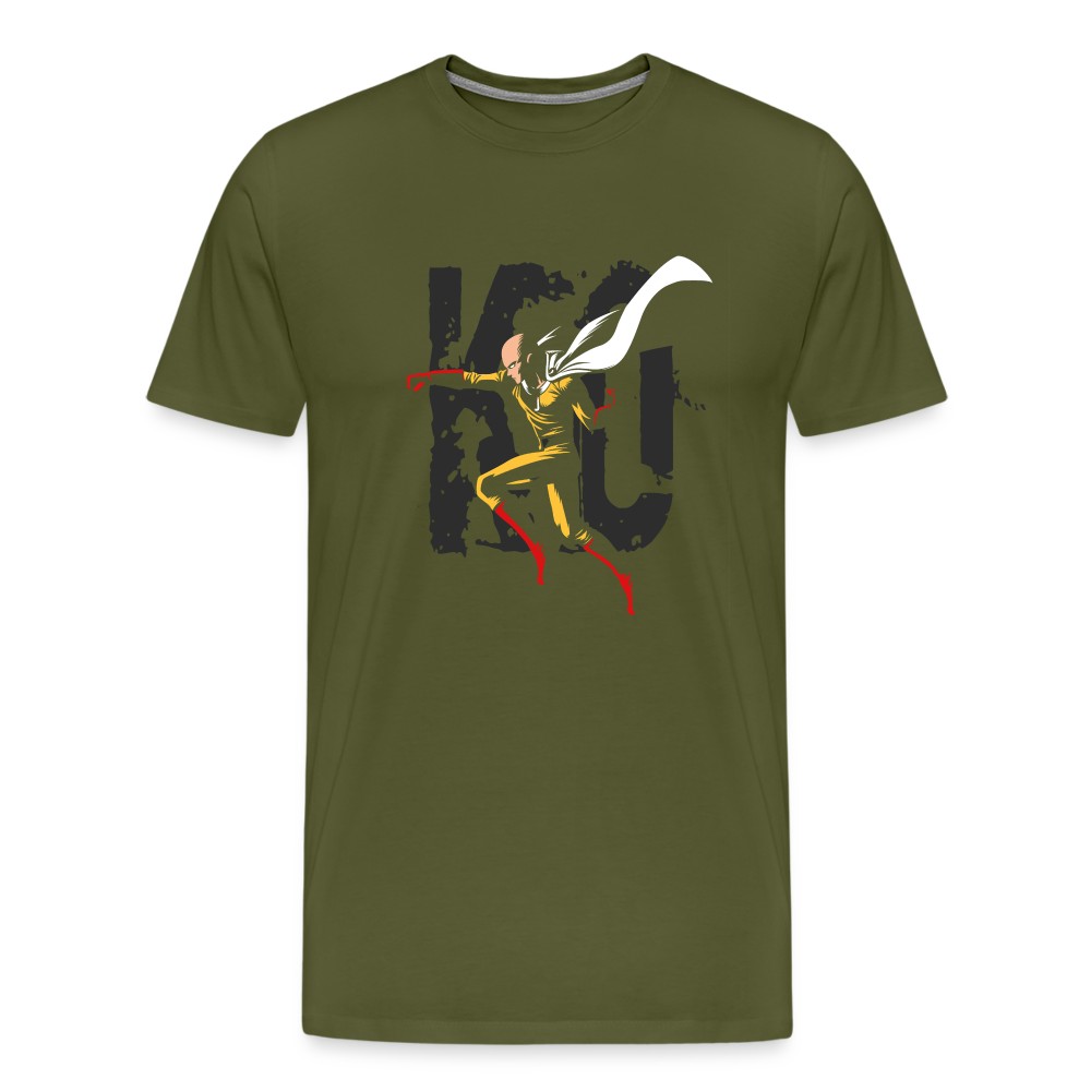 Saitama One Punch Man 3 Men's Premium T-Shirt - olive green
