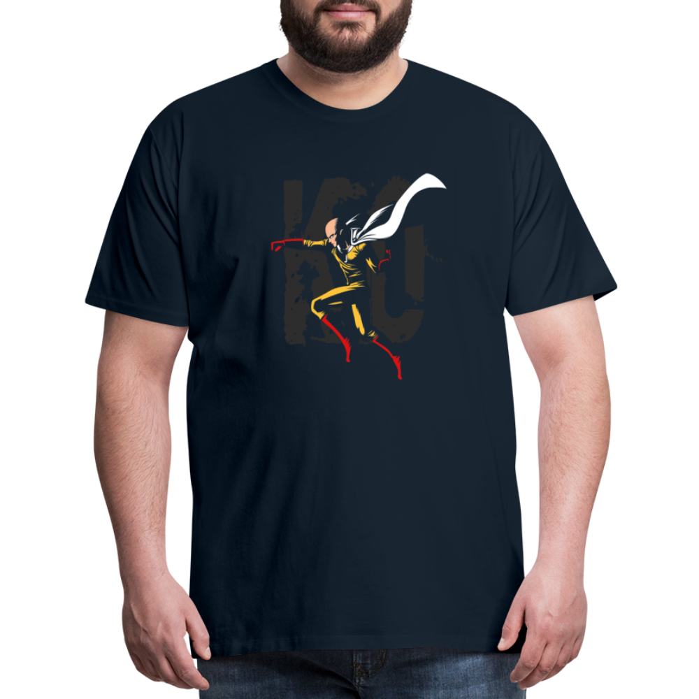 Saitama One Punch Man 3 Men's Premium T-Shirt - deep navy