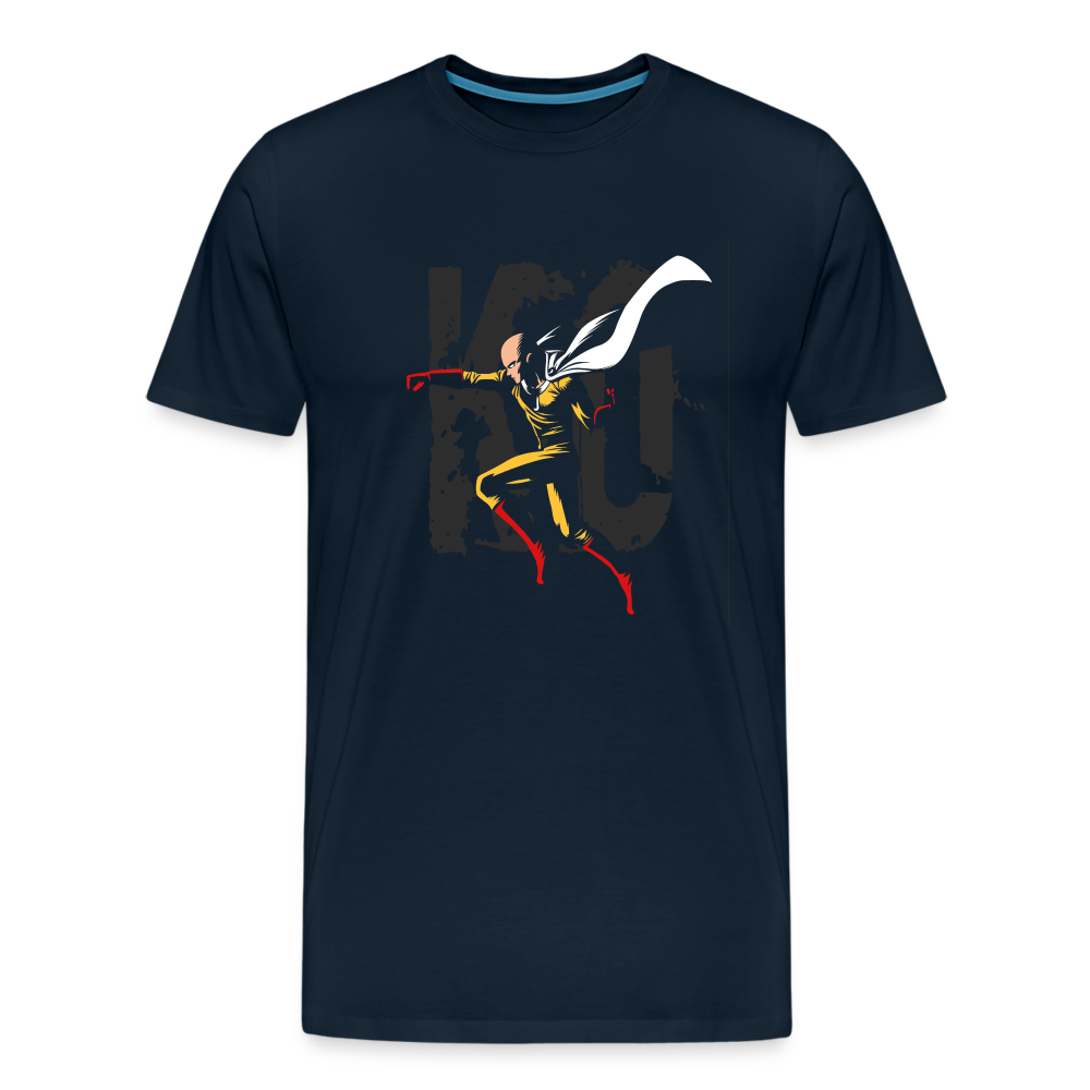 Saitama One Punch Man 3 Men's Premium T-Shirt - deep navy