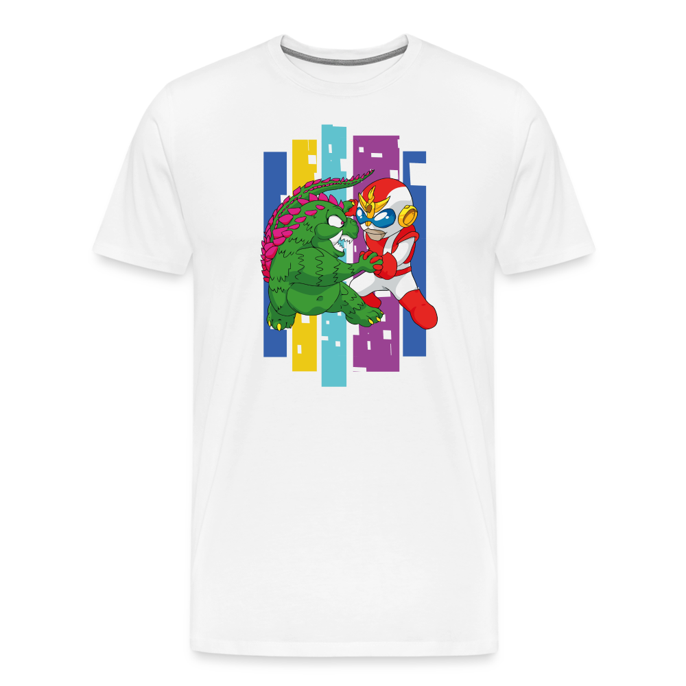 GODZILLA vs KING KONG 4 Men's Premium T-Shirt - white