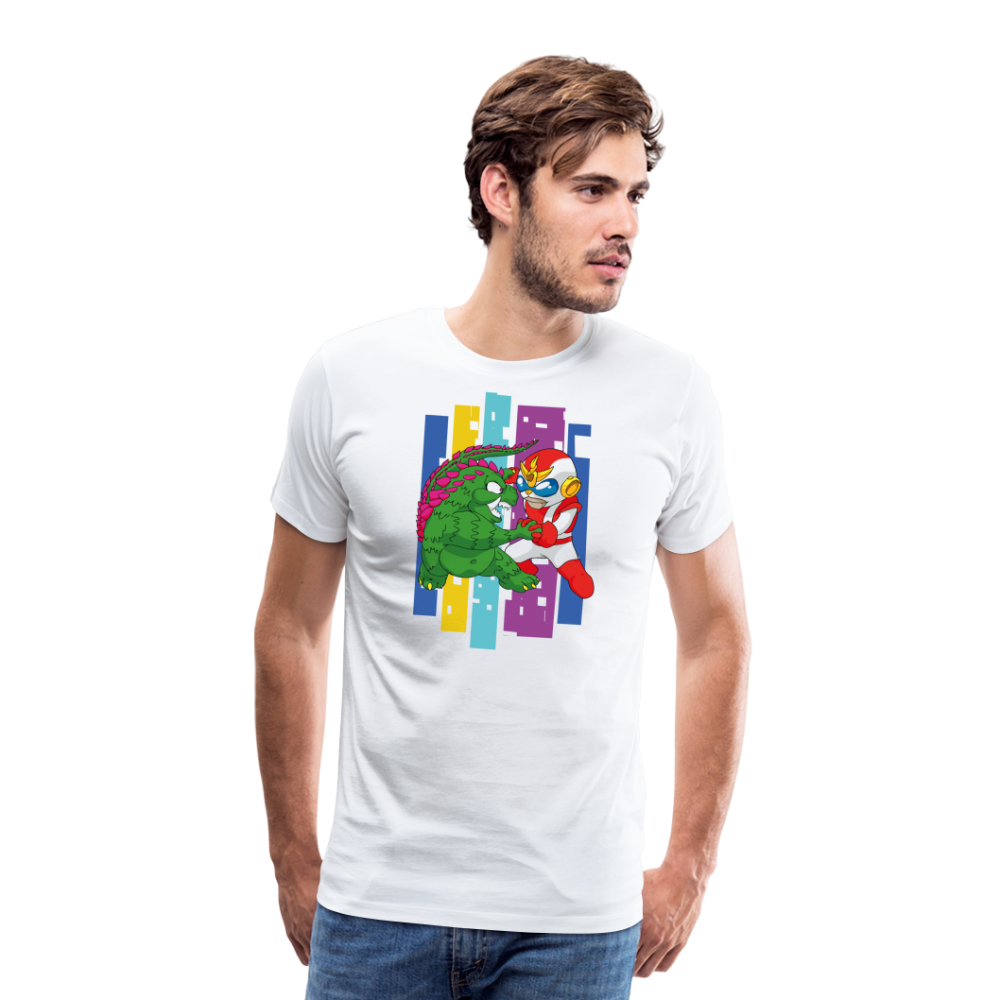 GODZILLA vs KING KONG 4 Men's Premium T-Shirt - white