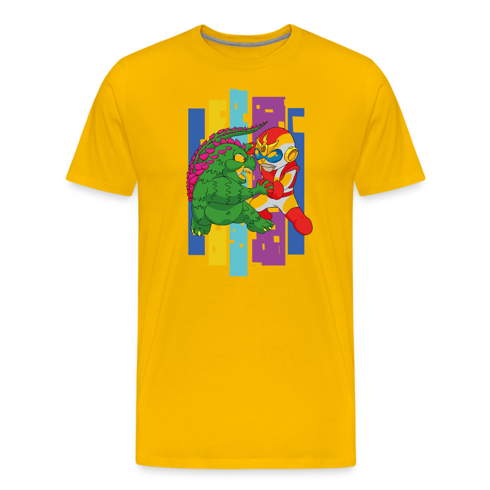 GODZILLA vs KING KONG 4 Men's Premium T-Shirt - sun yellow