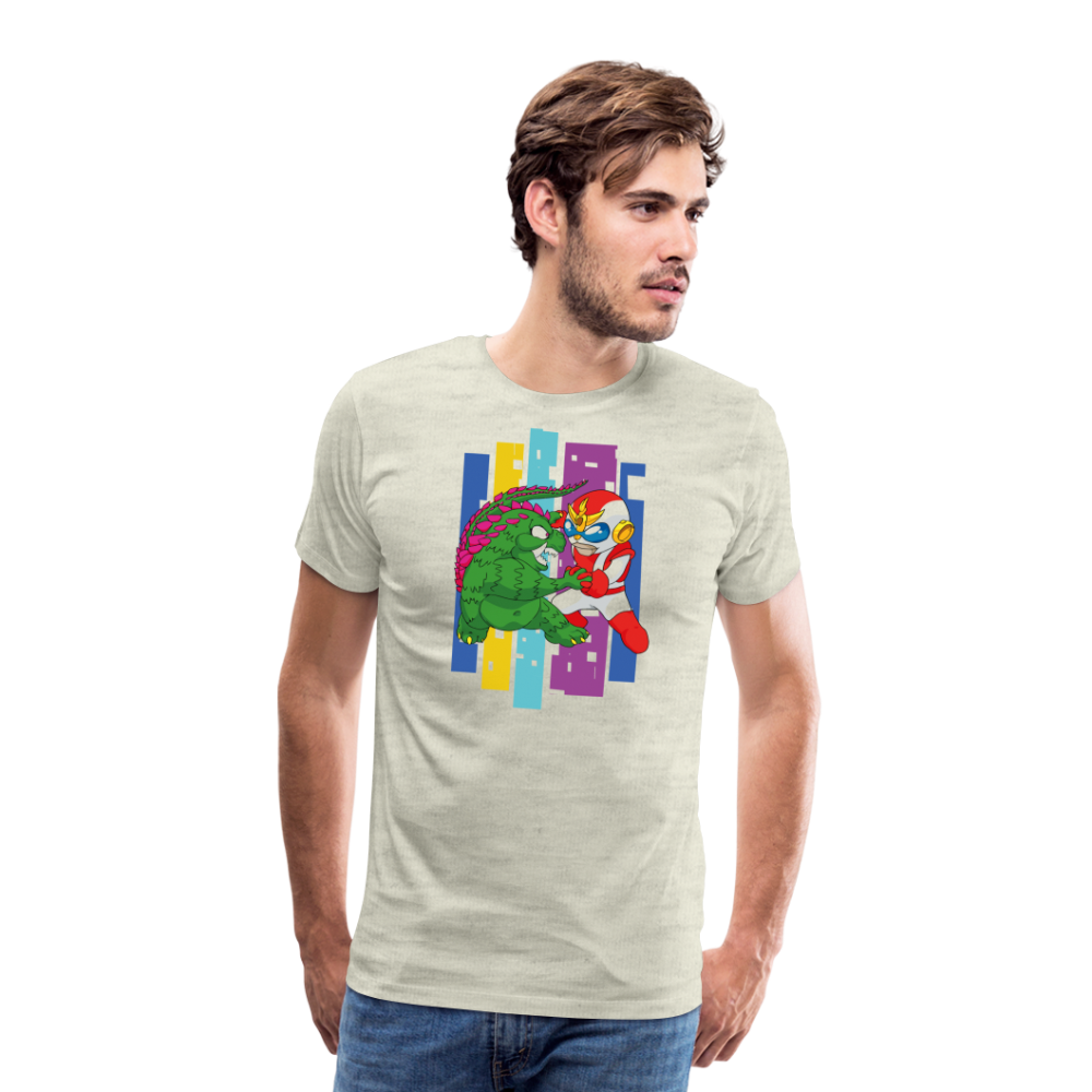 GODZILLA vs KING KONG 4 Men's Premium T-Shirt - heather oatmeal