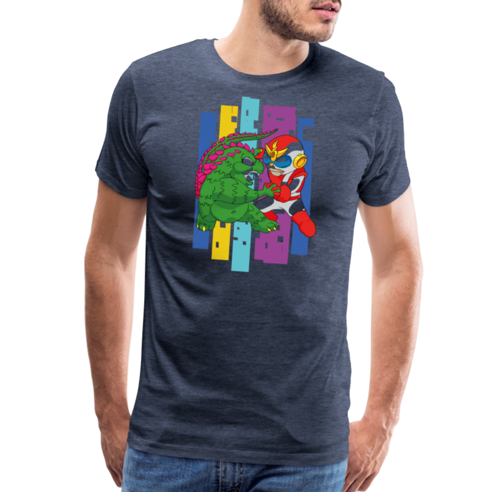 GODZILLA vs KING KONG 4 Men's Premium T-Shirt - heather blue