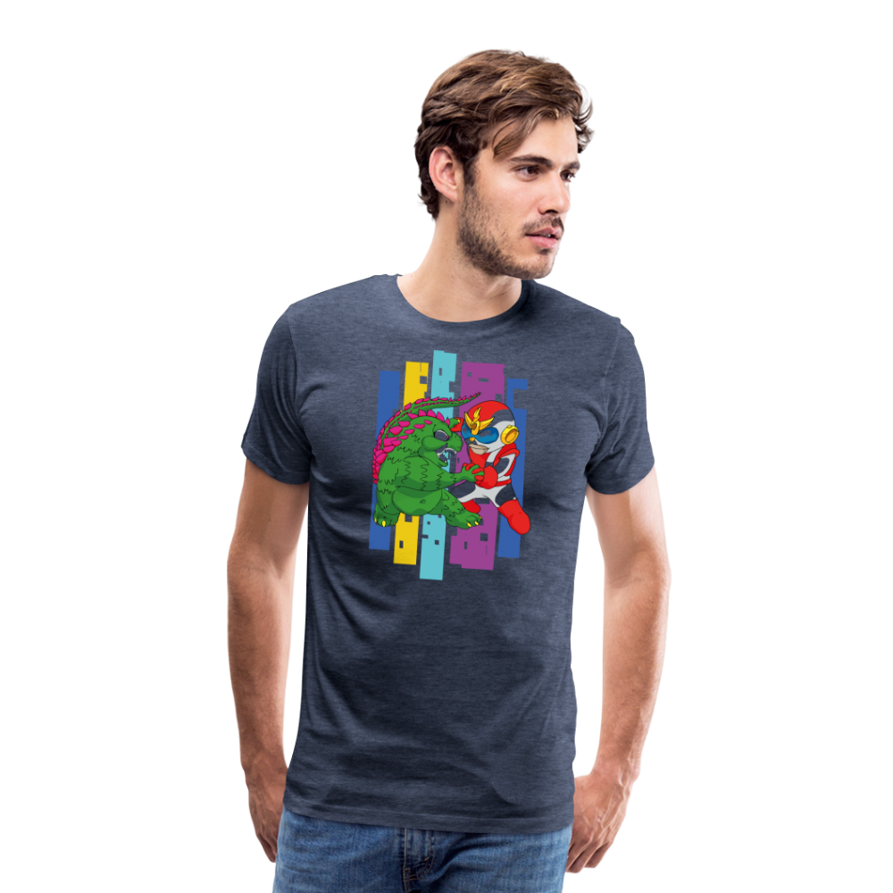 GODZILLA vs KING KONG 4 Men's Premium T-Shirt - heather blue
