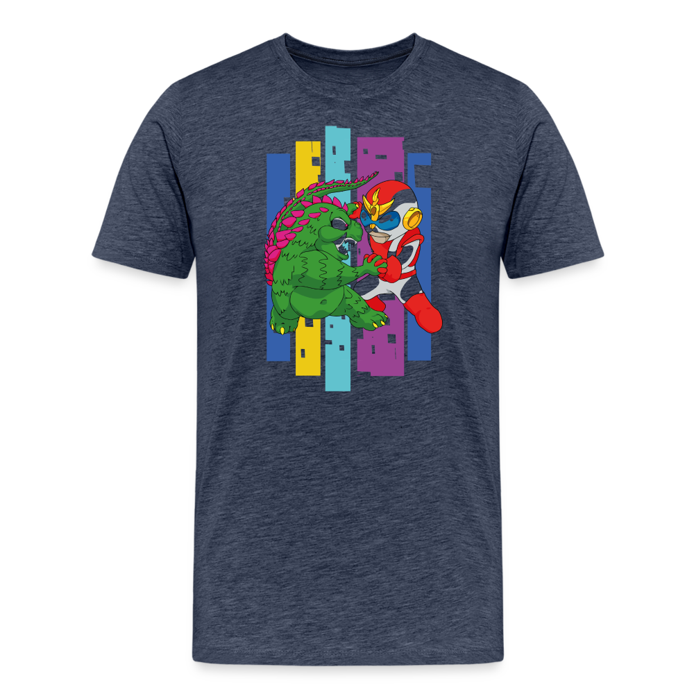 GODZILLA vs KING KONG 4 Men's Premium T-Shirt - heather blue