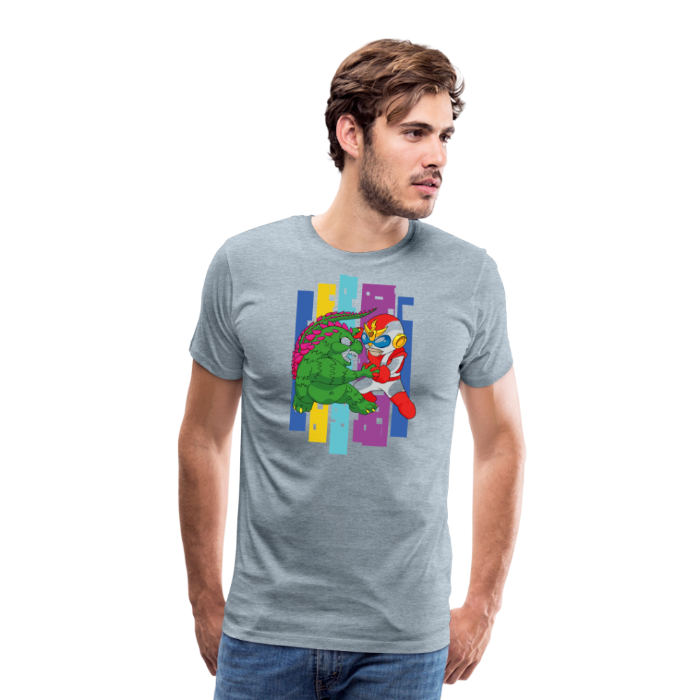 GODZILLA vs KING KONG 4 Men's Premium T-Shirt - heather ice blue