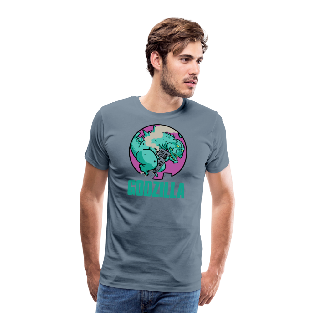 GODZILLA vs KING KONG 2 Men's Premium T-Shirt - steel blue