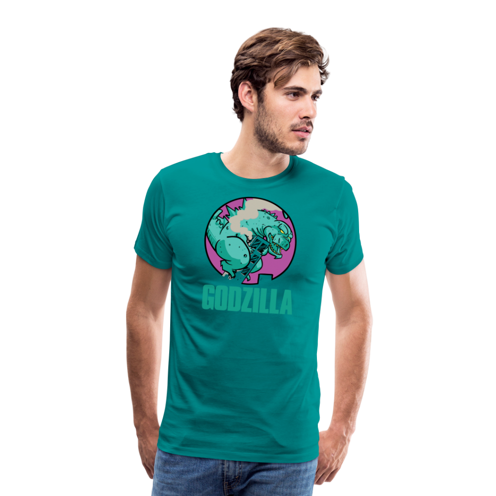 GODZILLA vs KING KONG 2 Men's Premium T-Shirt - teal