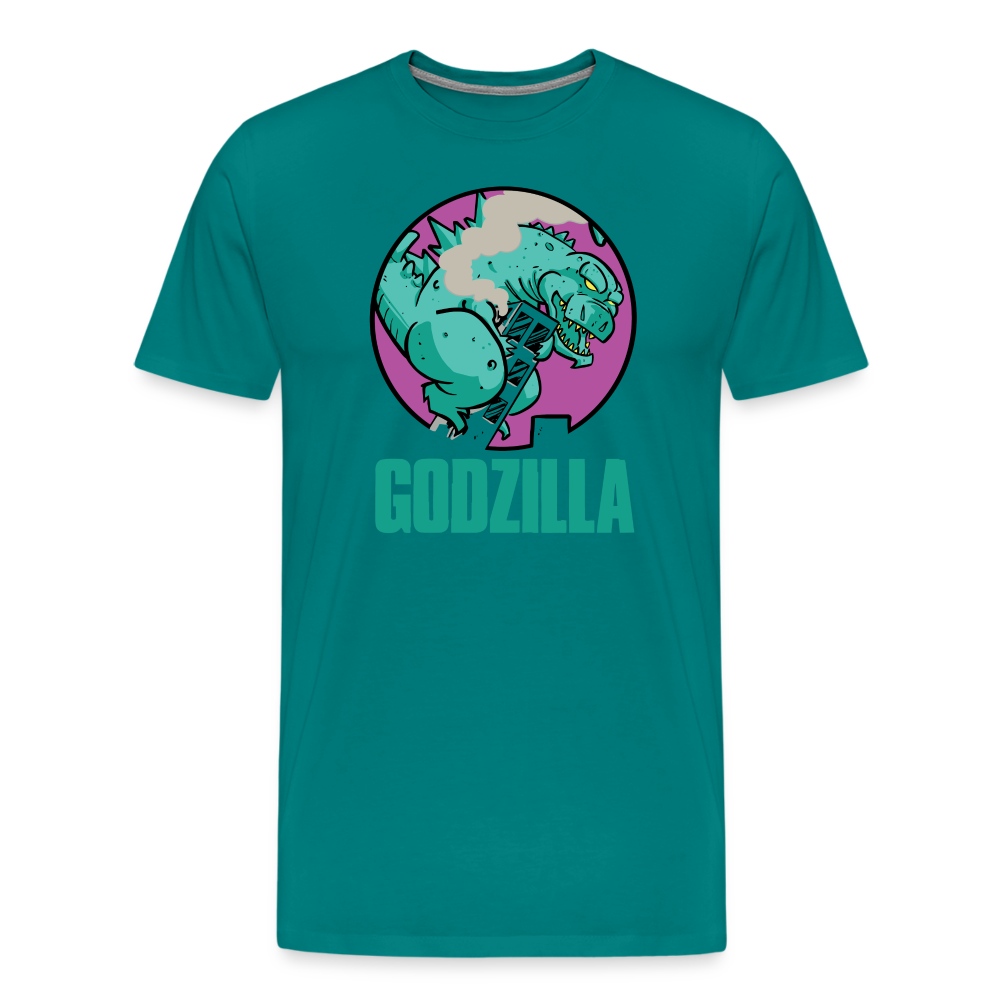 GODZILLA vs KING KONG 2 Men's Premium T-Shirt - teal