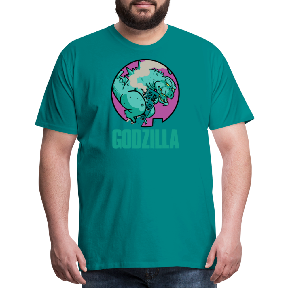 GODZILLA vs KING KONG 2 Men's Premium T-Shirt - teal