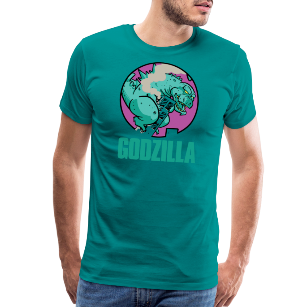 GODZILLA vs KING KONG 2 Men's Premium T-Shirt - teal