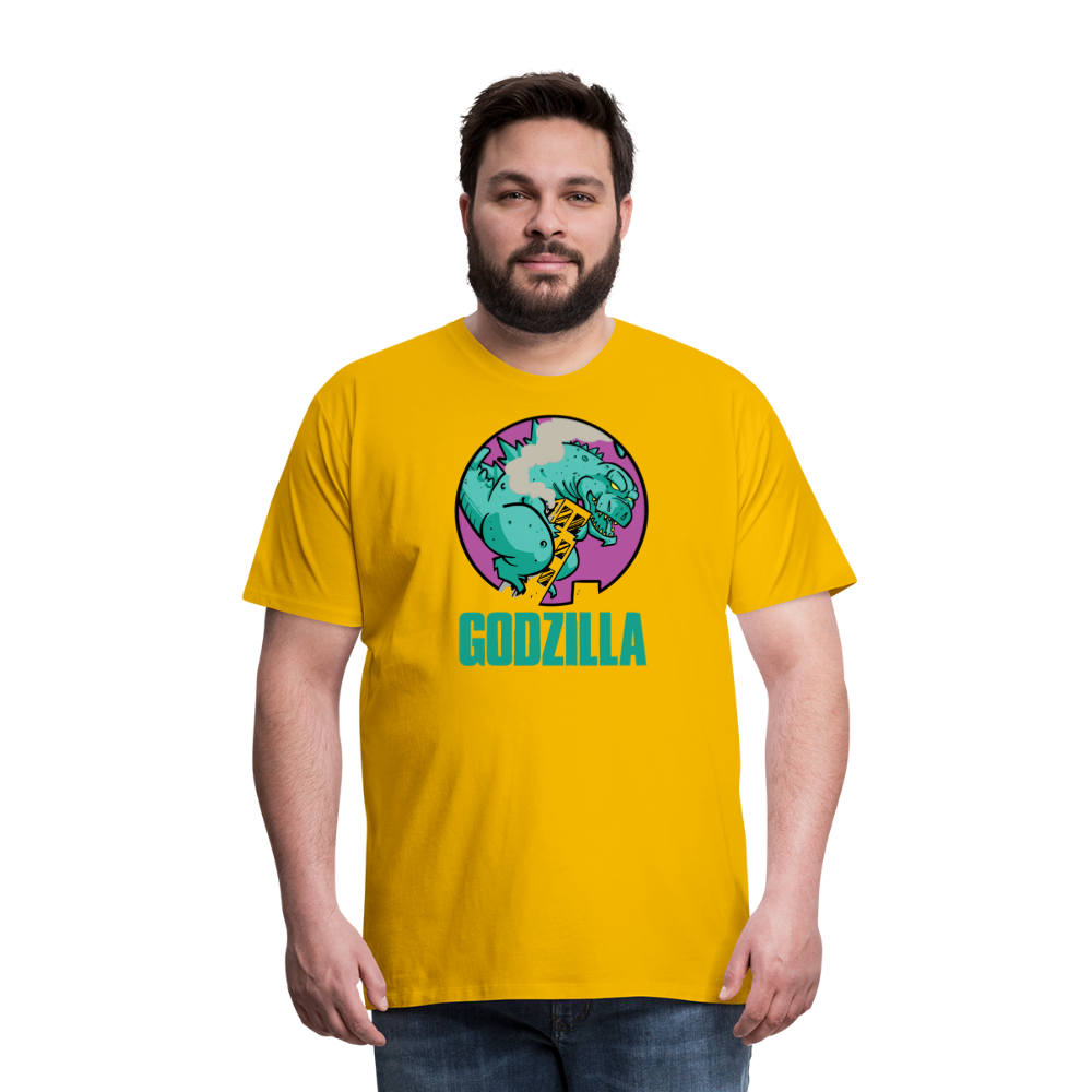 GODZILLA vs KING KONG 2 Men's Premium T-Shirt - sun yellow