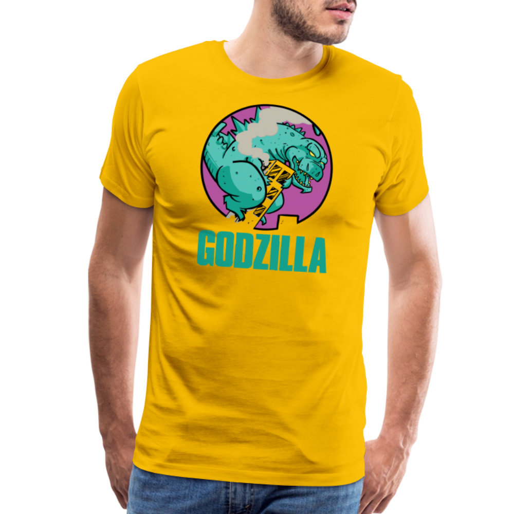GODZILLA vs KING KONG 2 Men's Premium T-Shirt - sun yellow