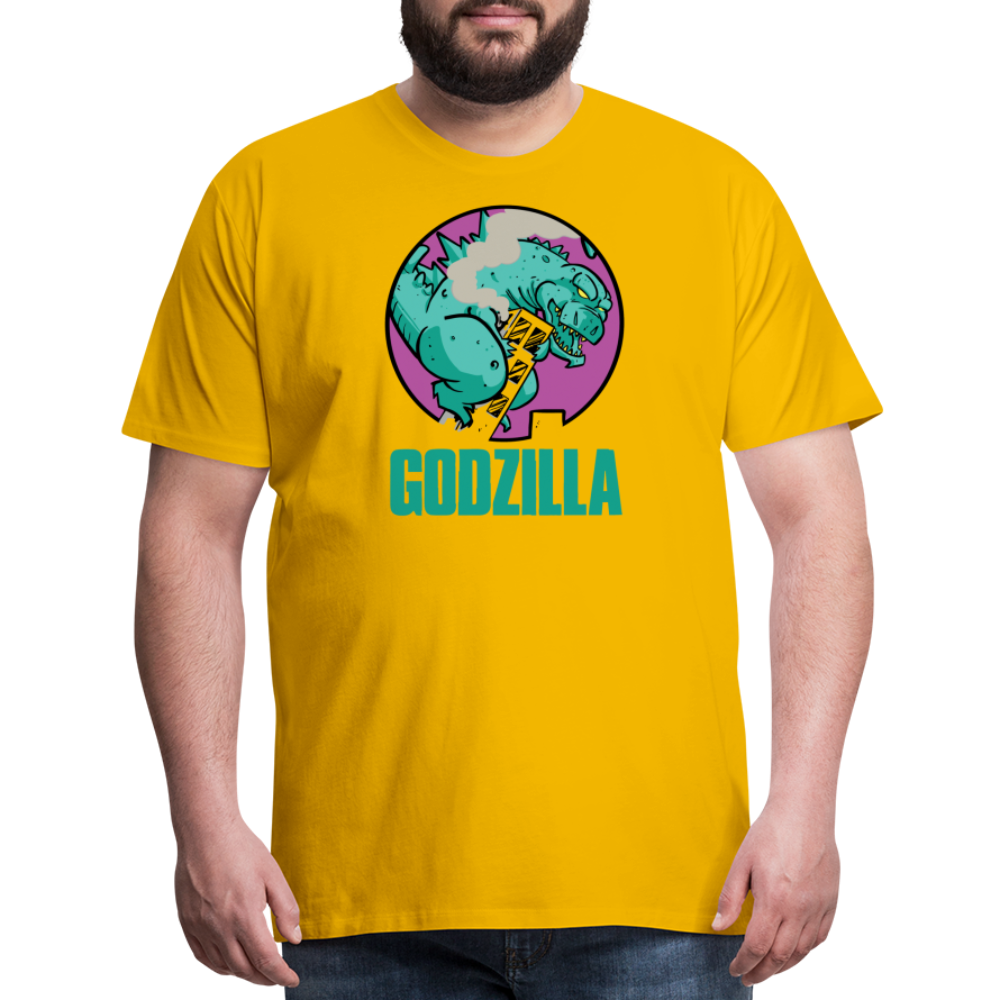 GODZILLA vs KING KONG 2 Men's Premium T-Shirt - sun yellow