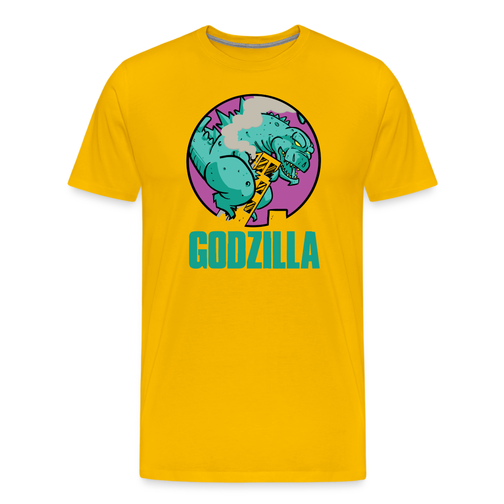 GODZILLA vs KING KONG 2 Men's Premium T-Shirt - sun yellow