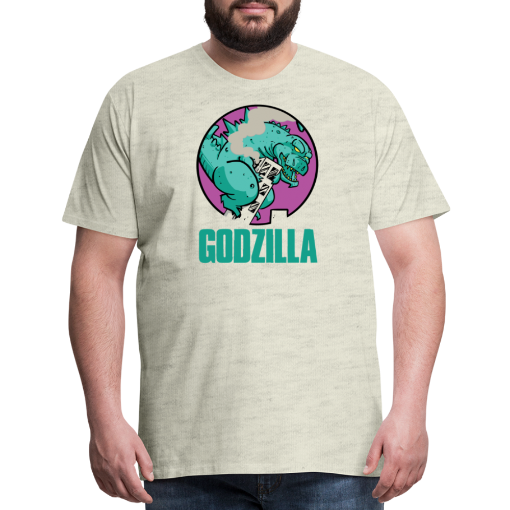 GODZILLA vs KING KONG 2 Men's Premium T-Shirt - heather oatmeal