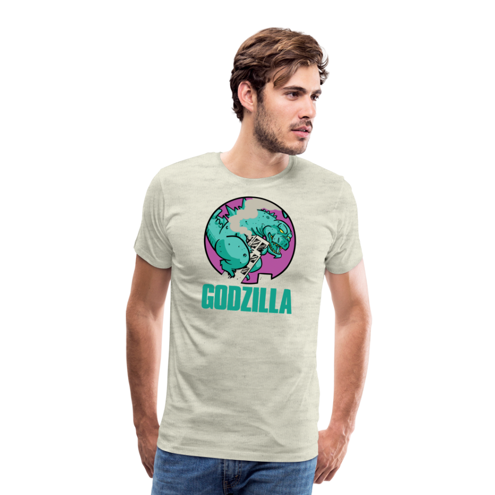 GODZILLA vs KING KONG 2 Men's Premium T-Shirt - heather oatmeal