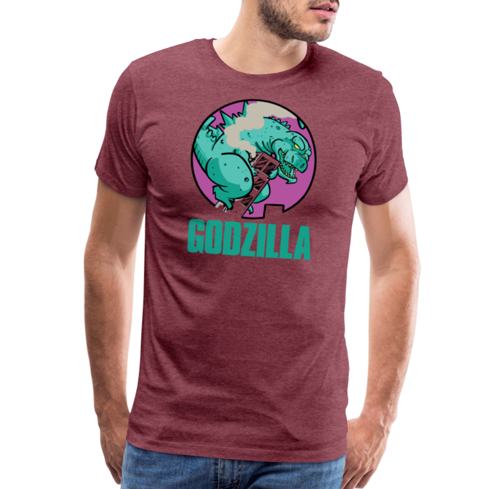 GODZILLA vs KING KONG 2 Men's Premium T-Shirt - heather burgundy